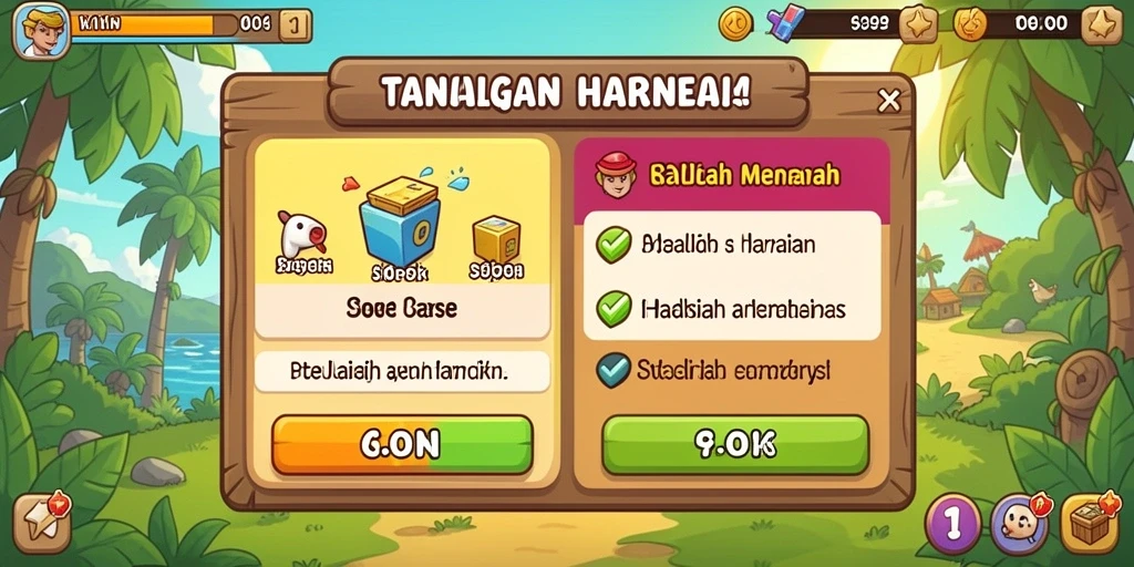 Level menantang dengan berbagai rintangan.