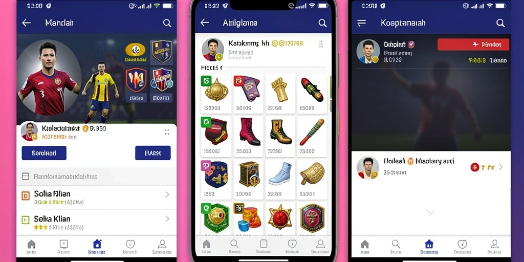 Layar menu dengan berbagai pilihan karakter dan level.